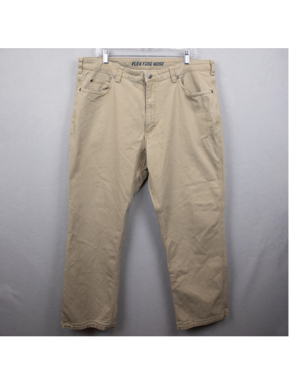 DuluthFlex Fire Hose Relaxed Fit 5-Pocket tan pants-40